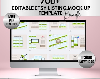700+ Etsy Listing Mockup Templates: Canva Editable, PLR MRR (Digital Download)