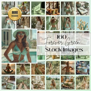 Forever Green Stock Photo Bundle  | MRR Social Media Images for Instagram, TikTok, YouTube Shorts | DFY Stock Photos | PLR Stock Photos