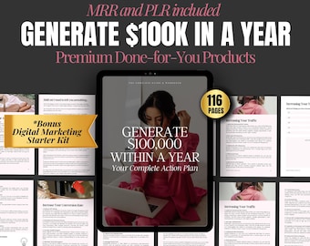 Generate 100k Within a Year: Complete Action Plan, Digital Marketing, Passive Income, Master Resell Rights, MRR PLR, Passive Income