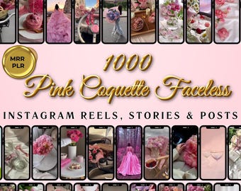 Reels de Instagram de Pink Coquette: más de 1000 videos sin rostro (MRR y PLR)