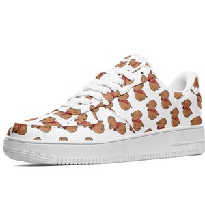 Zapatillas personalizadas con estampado de carpincho: adorables zapatillas con estampado animal, estilo Air Force 1 de carpincho kawaii, un regalo único para los amantes de los carpinchos.