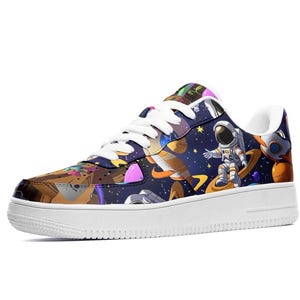 Astronaut Sneakers Space Rocket air force 1 shoes Galaxy Planets Trainers Outer Space Design Unique Cosmic Low Top Starry Universe Footwear