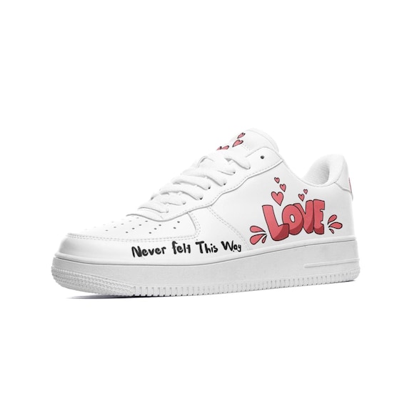 Love Shoes Custom Heart Air Force Love Sneakers Never Felt This