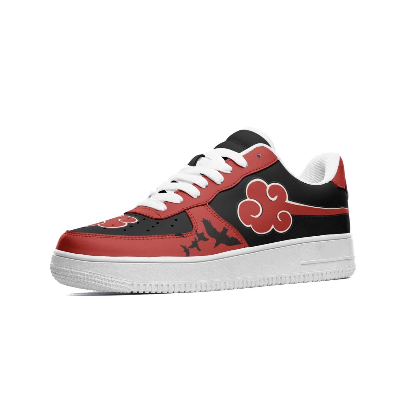 Anime red cloud sneakers anime shoes anime custom air force 1 Red Cloud Ninja Inspired Sneakers anime merch gift custom air force ones shoes
