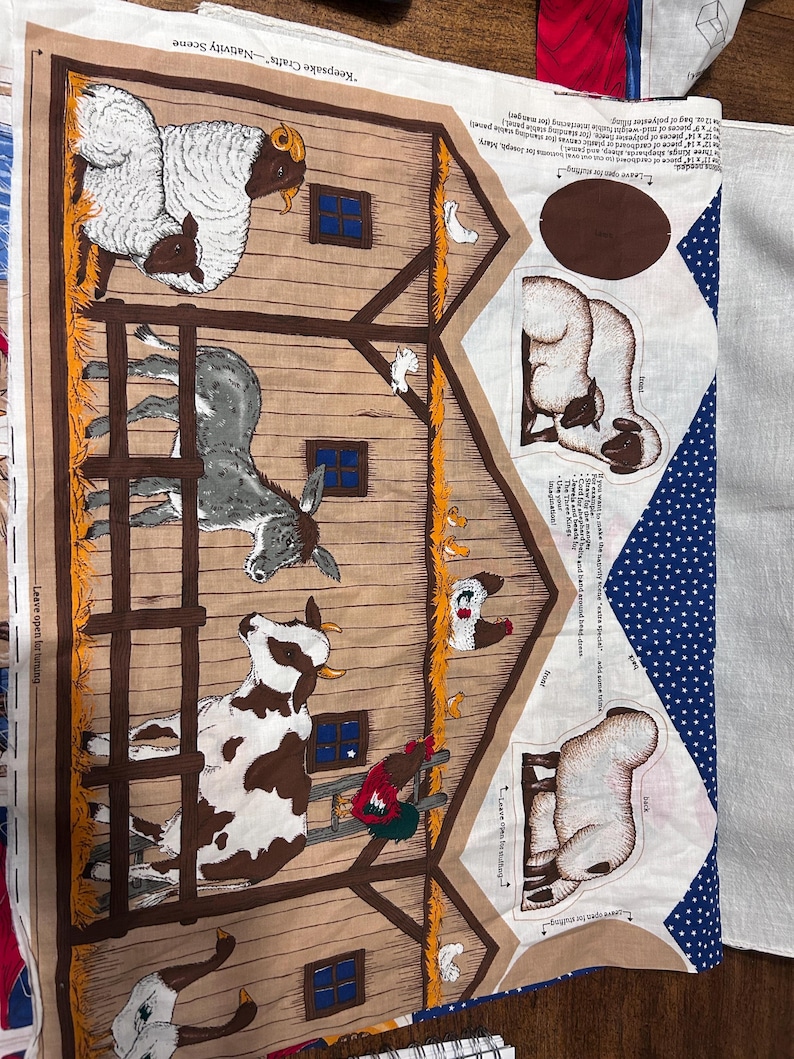 Scene Cutter Clacking Cranston VIP Nativity Scene Cut Sew Fabric Panel Uncut Christmas Manger ...