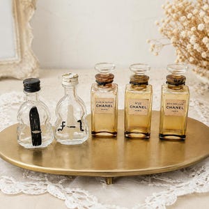 Chanel Mini Perfume Bottles Vintage Set – Miniature Fragrance Collectibles, Vanity Display Decor