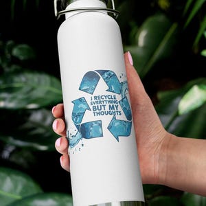 Copper Water Bottle-22oz INSULATED Travel Bottle With Handle & Lid-Outdoor Drinkware Gift.