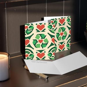 Paquete de tarjetas de felicitación personalizadas con sobres en 8, 16 o 24 piezas: interior en blanco, acabado mate y perfecto para cualquier ocasión o evento.