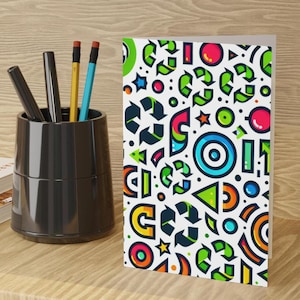 RECYCLING-DRUCK Schild Kundenspezifische GRUSS-Karten-Set-Handgefertigte, umweltfreundliche Papierkarten mit Umschlägen-spezielle Tag-Hochformat- und Querformatkarte.