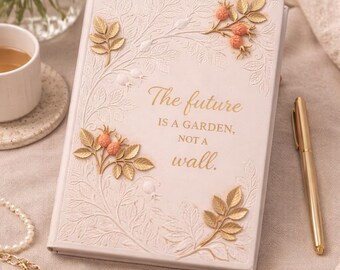 El futuro es un jardín. Cuaderno de tapa dura / Acabado mate con relieve floral.