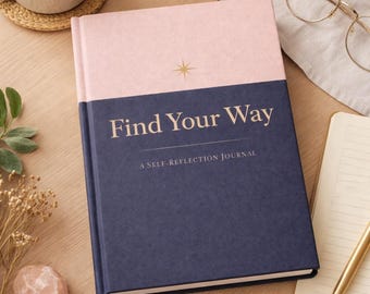 Cuaderno de autorreflexión con tapa dura mate "Encuentra tu camino"