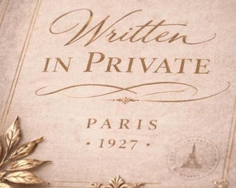 Diario vintage, cuaderno de bocetos de tapa dura antiguo parisino, detalles en dorado topo, guardián de recuerdos hecho a mano, regalo