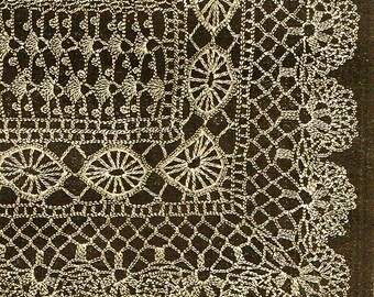 How to make a Victorian Crochet lace shawl-Vintage crochet Pattern pdf instant download