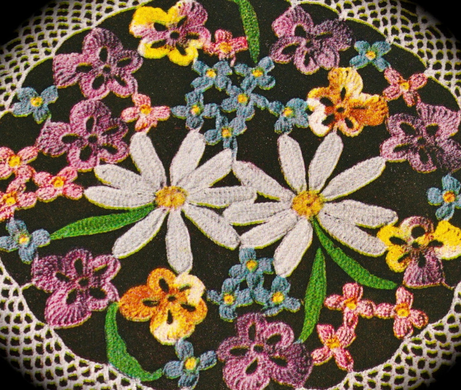 How to Make 50 Vintage Crochet Flowers Patterns Pansies Etsy