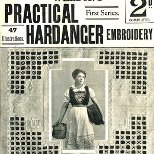 How to make Victorian Hardangen, Hardenger, Embroidery-  vintage instructions pdf email delivery