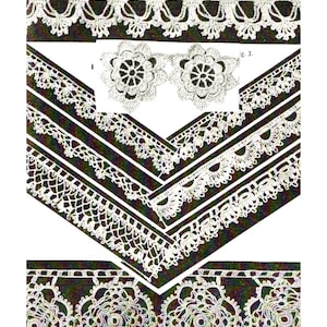 Instant download-Vintage crochet pattern how to crochet 9 different edgings pdf