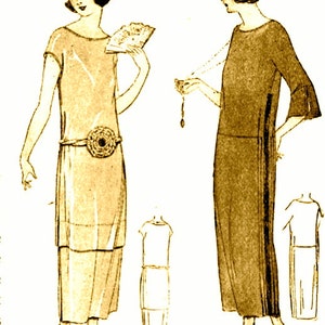 INSTANT DOWNLOAD-Vintage 1920s Downton Abbey flapper dress sewing instructions, 'pattern'- very easy make - PDF