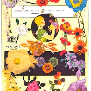 14 kwiatów z materiału w stylu vintage do zrobienia – wzory do szycia z lat 20. XX wieku do natychmiastowego pobrania w formacie PDF