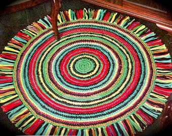 INSTANT DOWNLOAD-Vintage crochet pattern for easy make rug-pdf email delivery