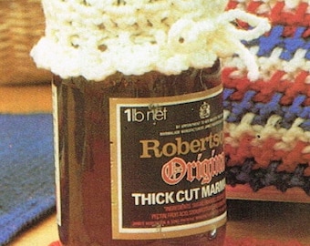 How to make lace crochet jar lid covers Vintage crochet pattern instant download-pdf