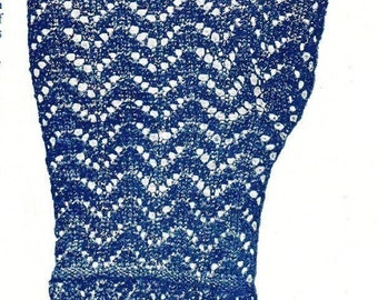 Lace mittens vintage knitting pattern c1890s pdf instant download