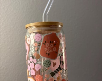 Pickleball Glass Cup