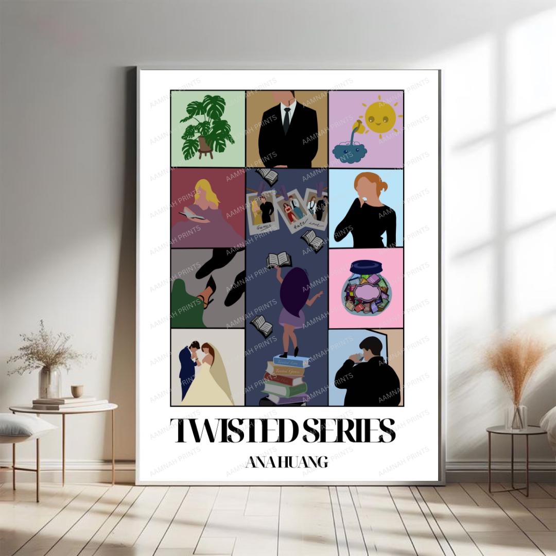 Twisted Series Poster | Eras Tour Inspired Print | Taylor Swift Lover | Ana Huang Fan | Aesthetic Wall Art | Digital Print | Aamnah Prints