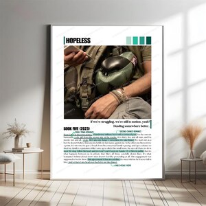 Chestnut Federn Serie | Hopeless Kommentiert Poster | Atemberaubende Fan Art | Buchliebhaber Geschenk | Einzigartige Wanddekoration | Aamnah Drucke
