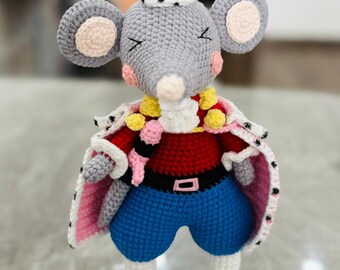 Nutcracker Mouse King Crochet Plushie | Crochet Nutcracker Mouse King Toy | Mouse King Amigurumi | Nutcracker Gift