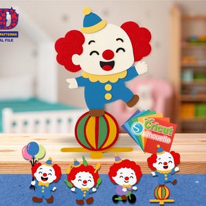 Funny Clowns 3D Svg, Clown Svg, Kawaii Clown Svg, Cricut Silhouette Svg, Clown Party Svg