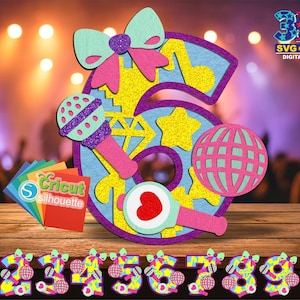 Kpop Birthday Numbers 3D Svg: K pop Cake Topper Svg, Cricut Silhouette Svg (Digital Download)