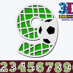 Soccer Birthday Party Numbers, Soccer svg, Boy Birthday Party, Any Age Birthday, DIY digital download svg cricut silhouette