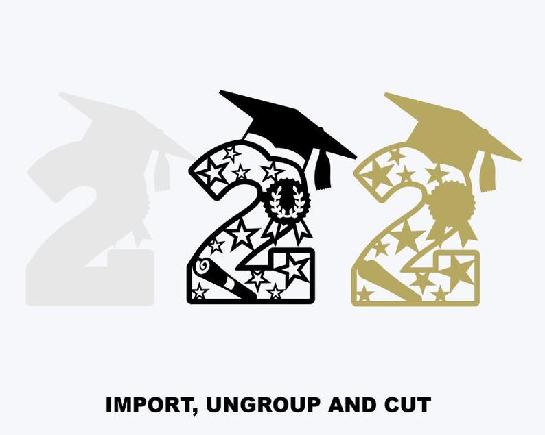 Graduation Party Numbers SVG: DIY Cricut Silhouette (digital Download ...