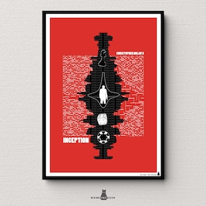 Inception Póster Digital Christopher Nolan | Descarga Instantánea Imprimible | Arte Pared Minimalista Película | Regalo Cine