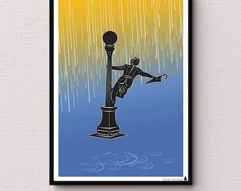 Singin' in the Rain Inspired Poster, Wall Art, Movie Poster Gift - Digital Download