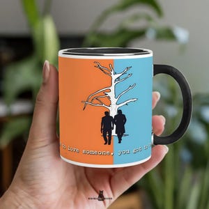 Mug Blade Runner 2049, cadeau pour les fans de science-fiction, 325 ml (11 oz), anse noire, film de Denis Villeneuve, style cyberpunk, avec Ryan Gosling