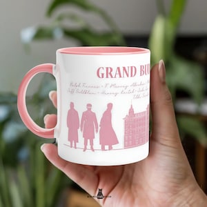 The Grand Budapest Hotel Coffee Mug, Wes Anderson Gift, 11oz Black Handle, Quirky Film Cup