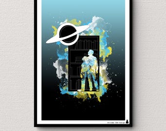 Interstellar Poster Christopher Nolan Movie Print | Minimalist Wall Art | Space Film Gift | Sci-Fi Decor