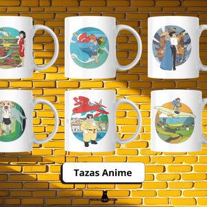 Anime Mugs (1) minimalist, silhouette or linear.