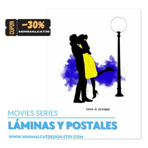 Lámina y Postales Movies Series. Arte de pared. Ideal amantes del arte minimalista y del cine.