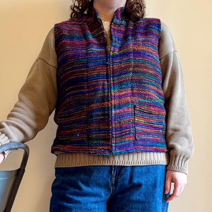 Chicos - Vintage Silk Multi-Color Vest, Zip-Up