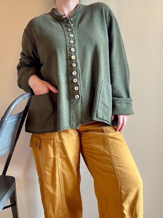 Willow Vintage Cotton Blend Button up Sweater/cardigan, Size XL