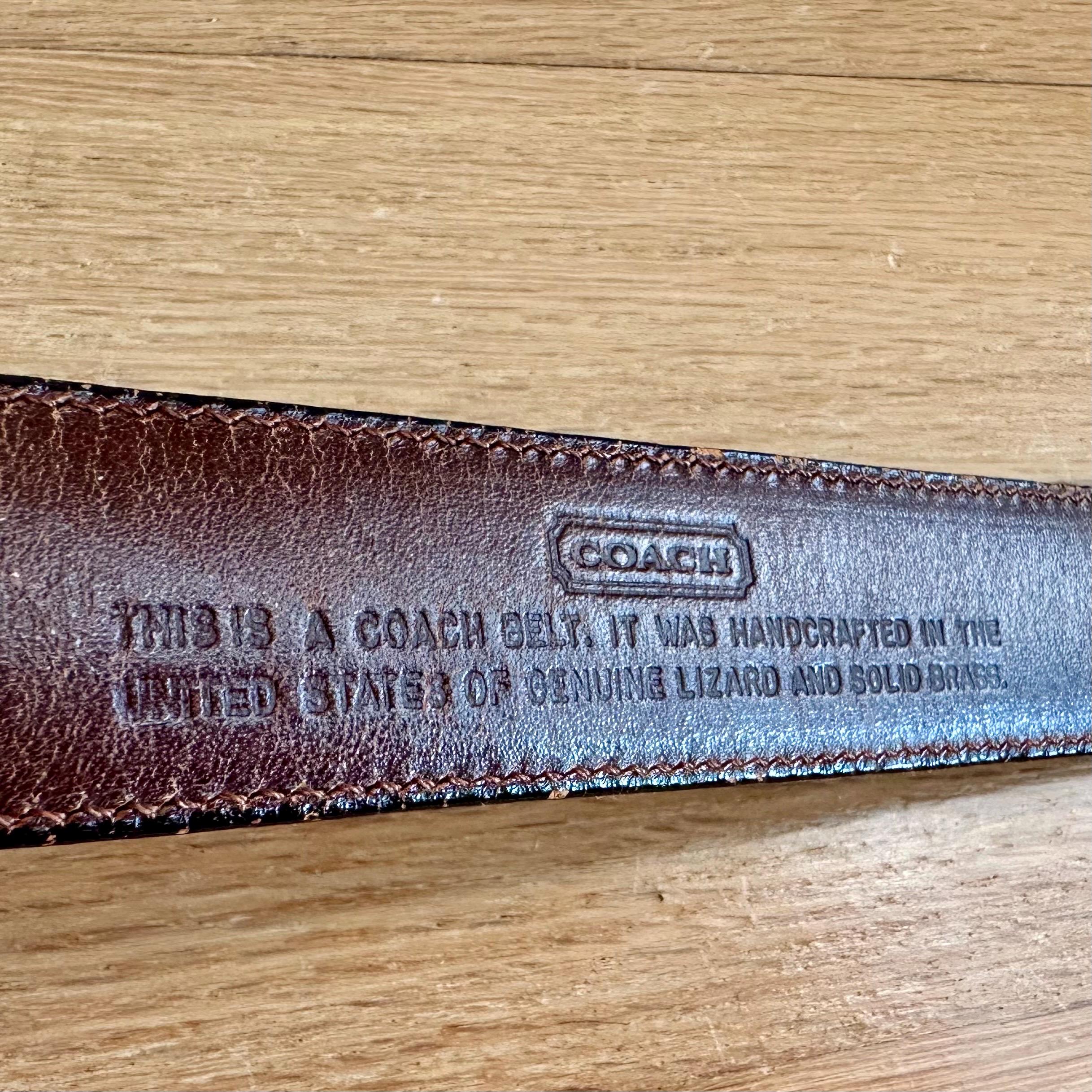 Coach - Vintage Lizard Belt, 32