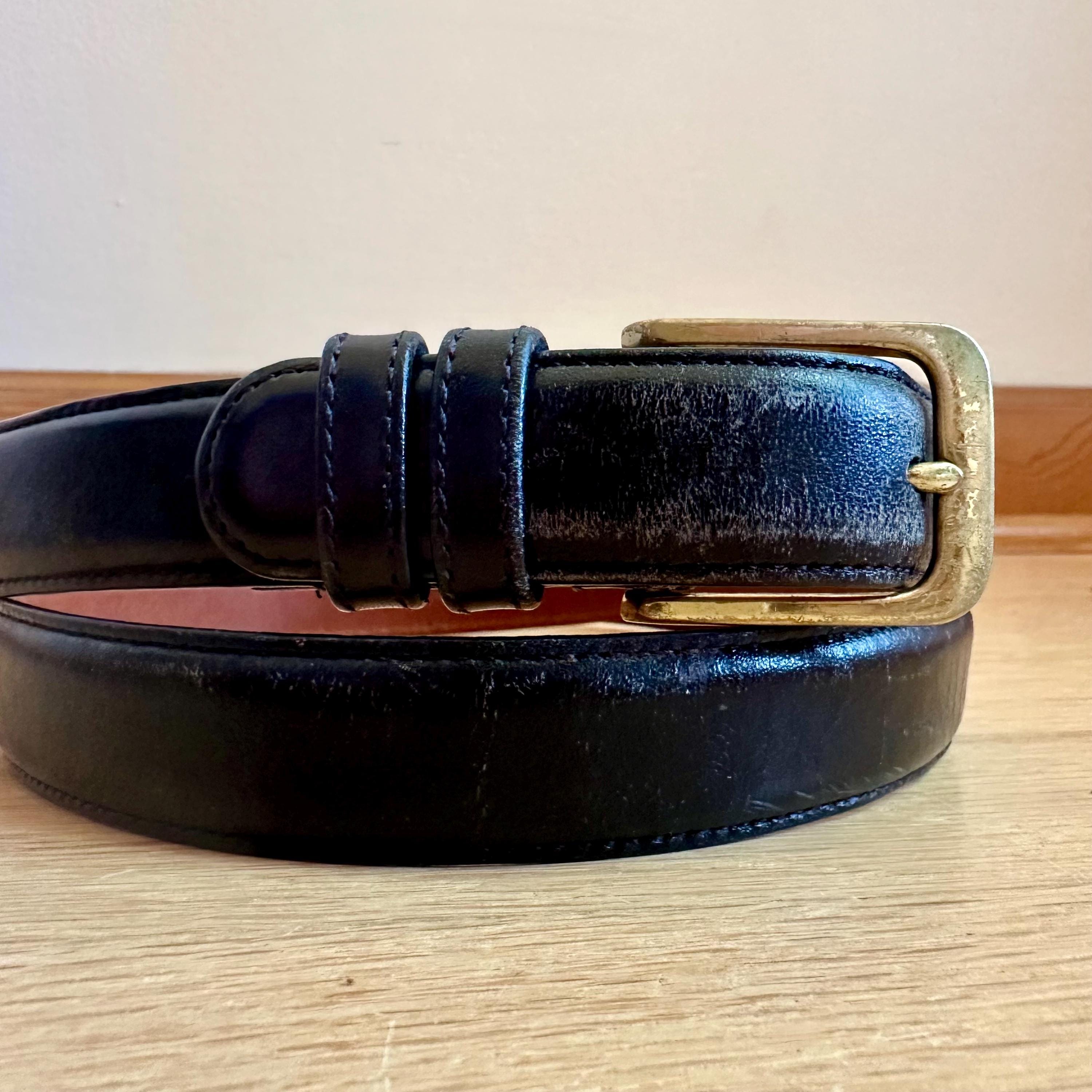Coach - Vintage Skinny Black Leather Belt, Style #5700, 38  display picture 2