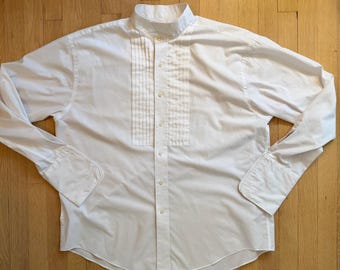 Yves Saint Laurent YSL - Vintage Tuxedo Shirt, Button Down with Bib