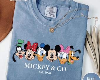 Mickey And Friends Co. est. 1928 Comfort Colors Shirt, Unisex Mickey & Co Tee, Disney Shirts,Disney Trip Shirt, Family Matching Shirt