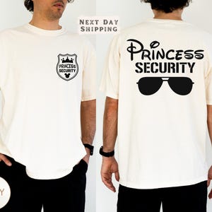 Princess Security Comfort Colors Shirt, Disney Dad Shirt, Princess Security Tee, Funny Dad Gift for Disneyland Family Trips