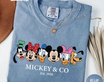 Mickey And Friends Co. est. 1928 Comfort Colors Shirt, Unisex Mickey & Co Tee, Disney Shirts,Disney Trip Shirt, Family Matching Shirt