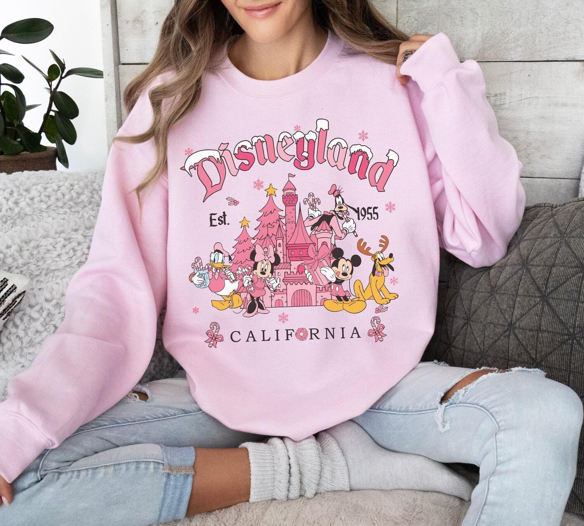 Disneyland Sweatshirt Pink Etsy