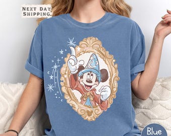 Fantasia Mickey Tee: Retro Wizard Disney Shirt, Magical Vintage Aesthetic | Comfort Colors, Soft Cotton, Gift Idea
